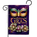 Patio Trasero 13 x 18.5 in. Masquerade Mardi Gras Springtime Vertical Garden Flag with Double-Sided PA4075050